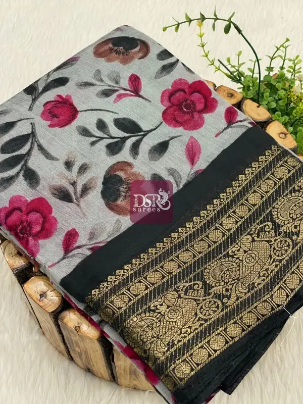 Viscose Reyon Cotton Saree