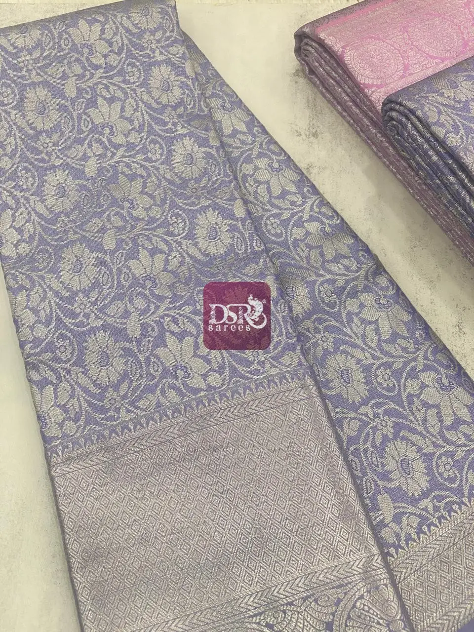 Silver Tissue Bridal Saree - vol1