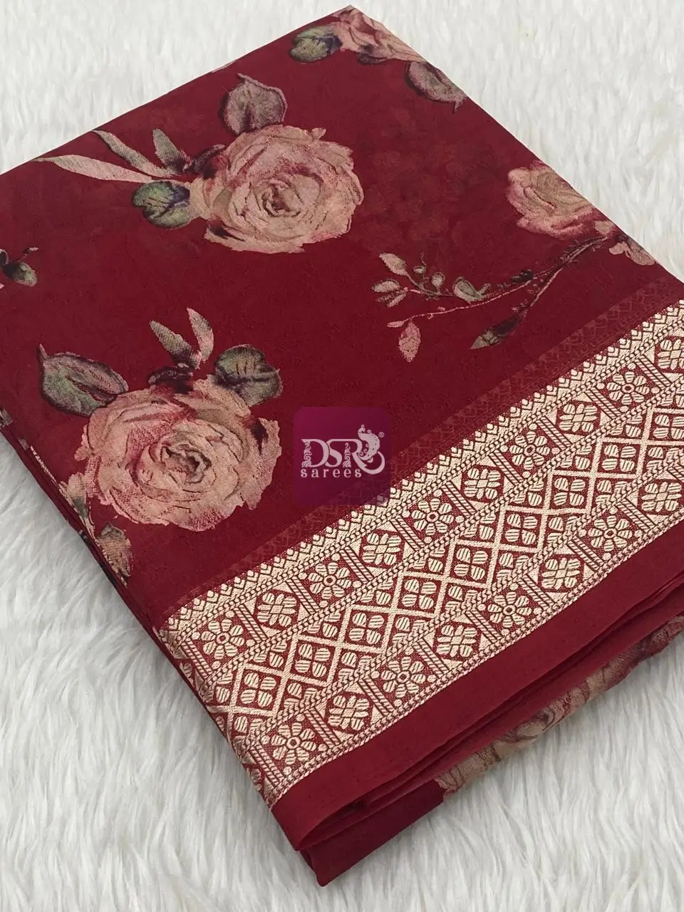 Viscose Chiffon Saree - vol9