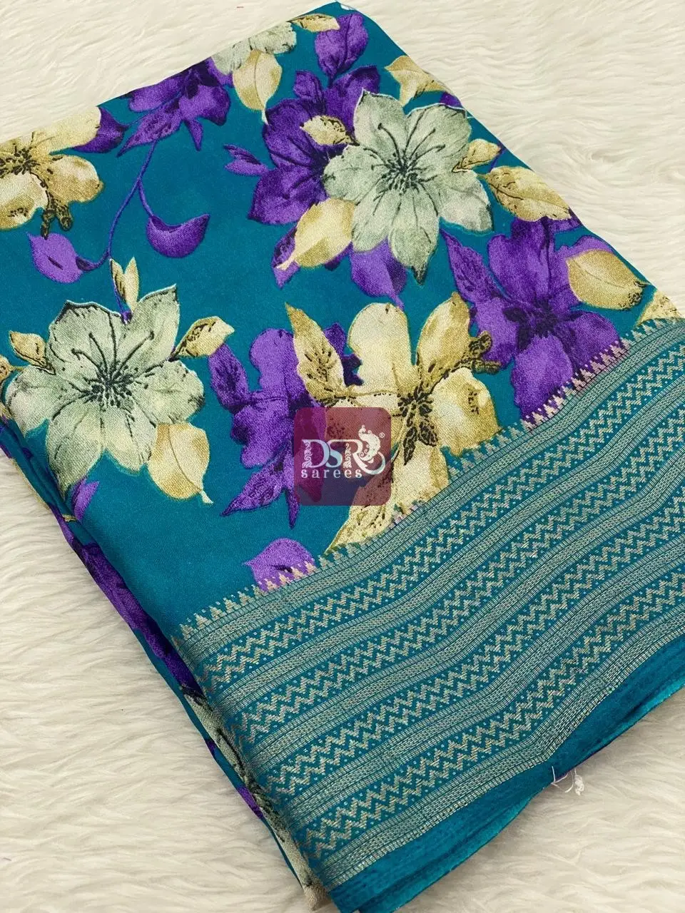 Viscose Chiffon Saree - vol7