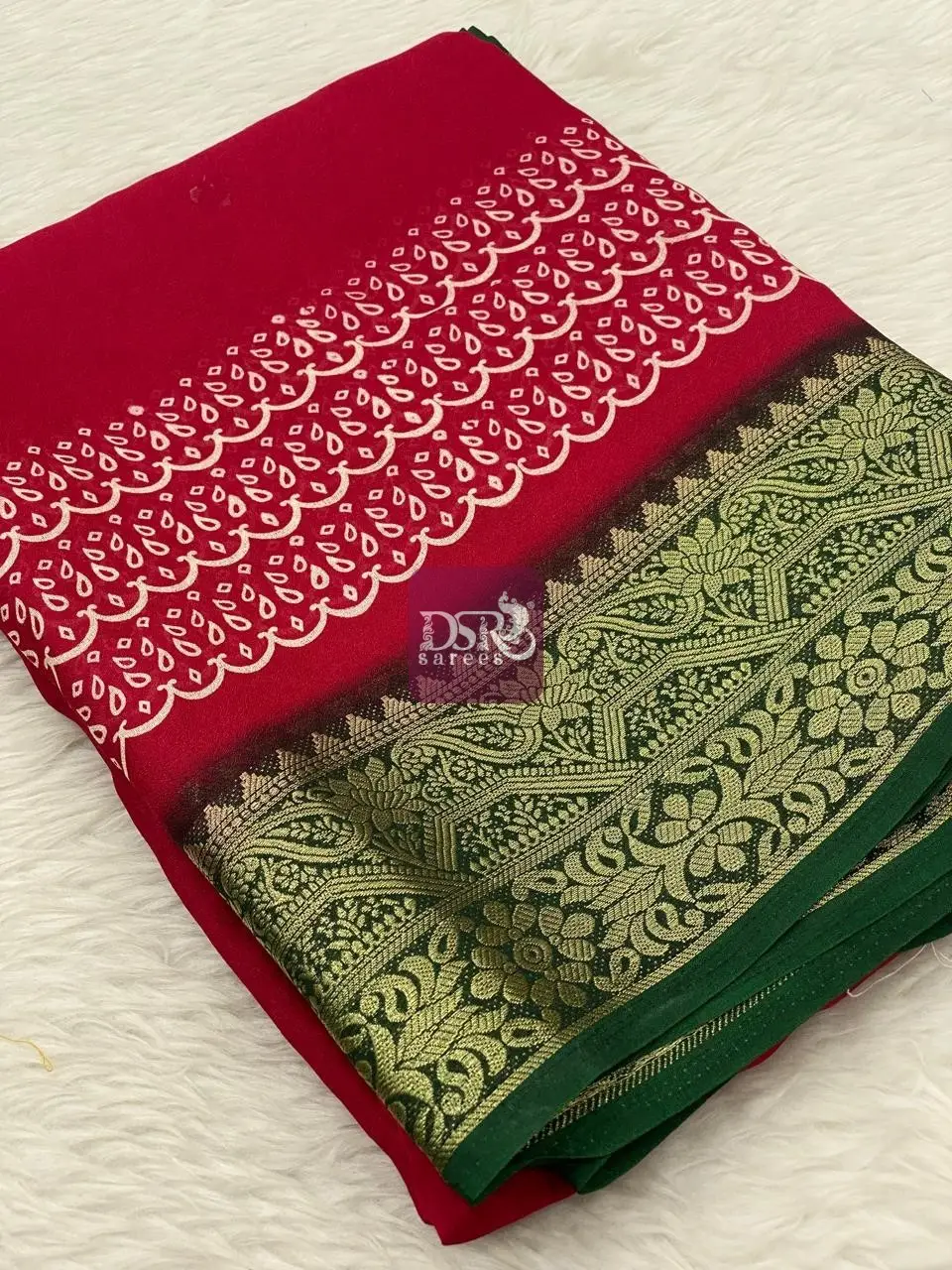 Viscose Chiffon Saree - vol6