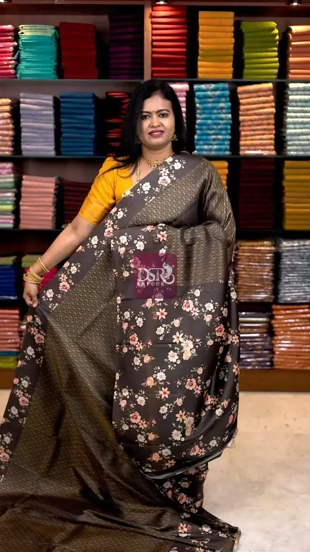 Floral Gaji Banarasi Silk