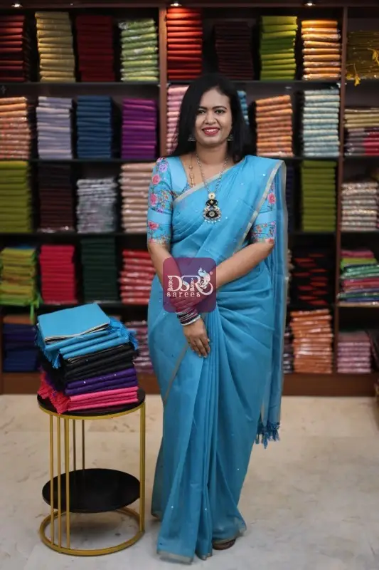 Chanderi Sico With Mirror work