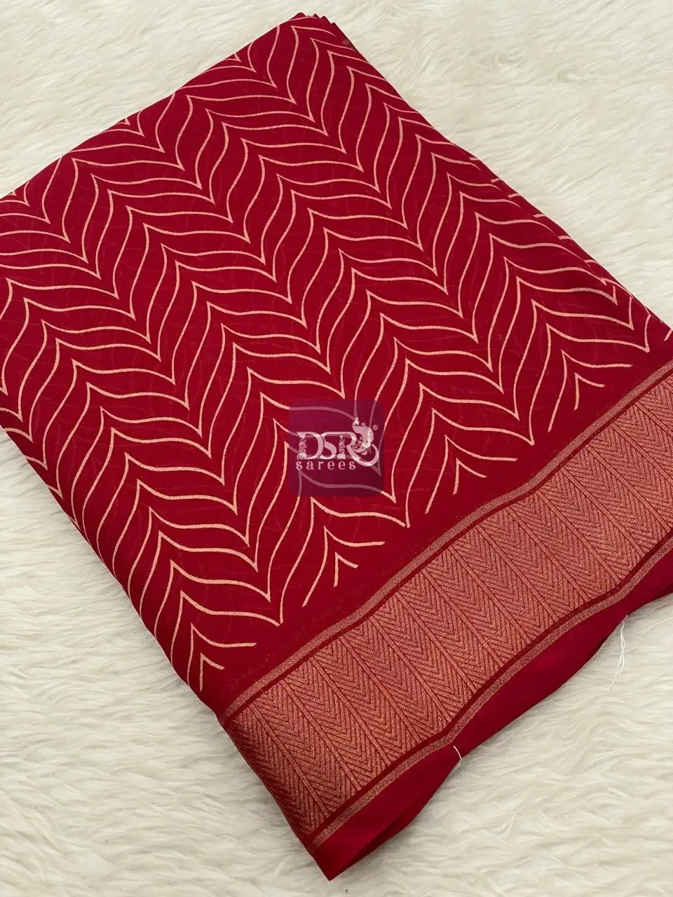 Viscose Chiffon Saree - vol6