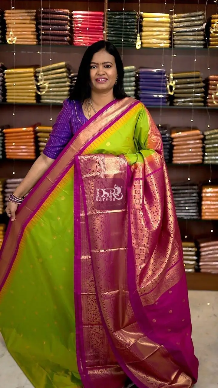 Semi Gadwal Border Sarees