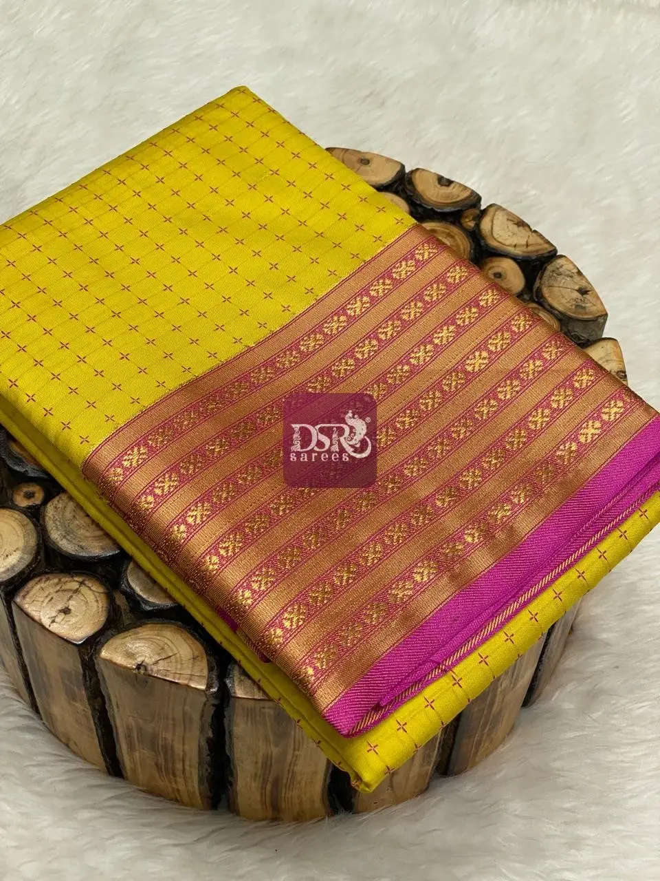 Pooja Dots Semi Silk