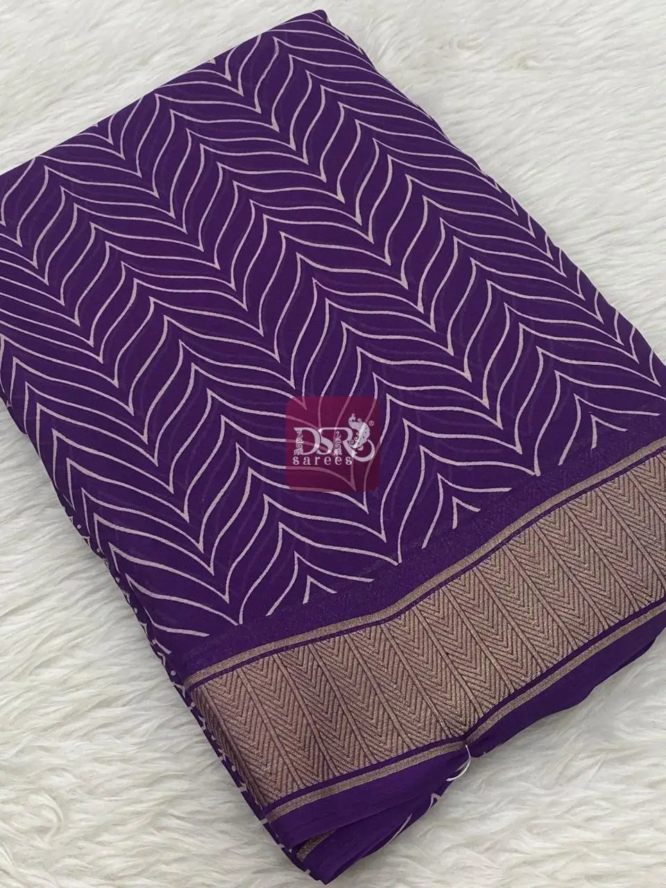 Viscose Chiffon Saree - vol6
