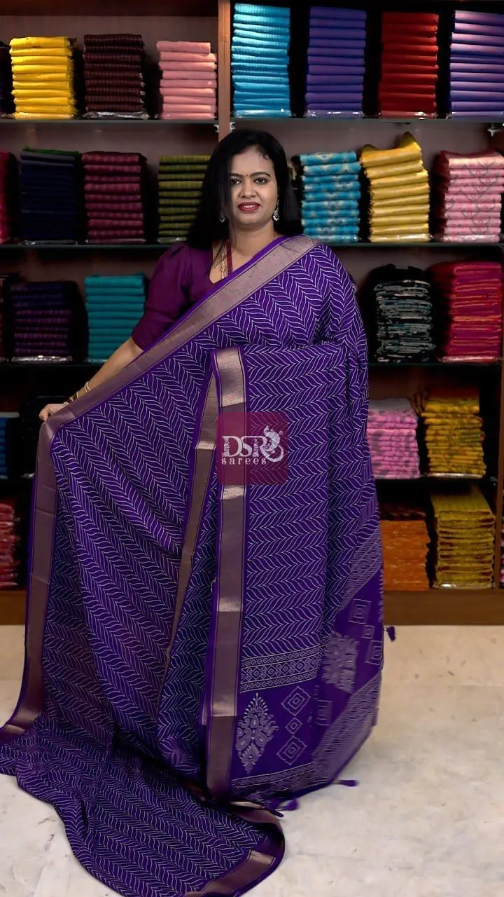 Viscose Chiffon Saree - vol6