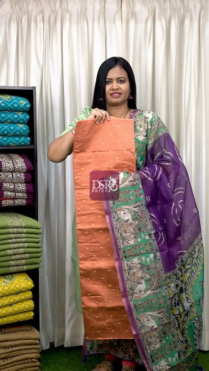 2 pc Unstitched Semi Dupion salwar suit