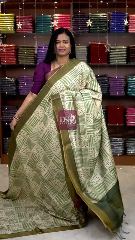 Semi Tussar Silk Sarees