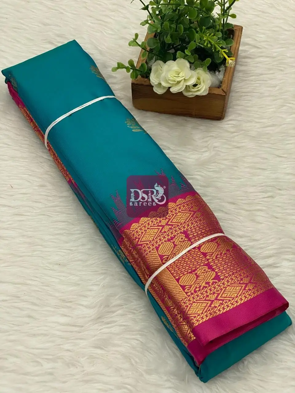 Semi Gadwal Border Sarees