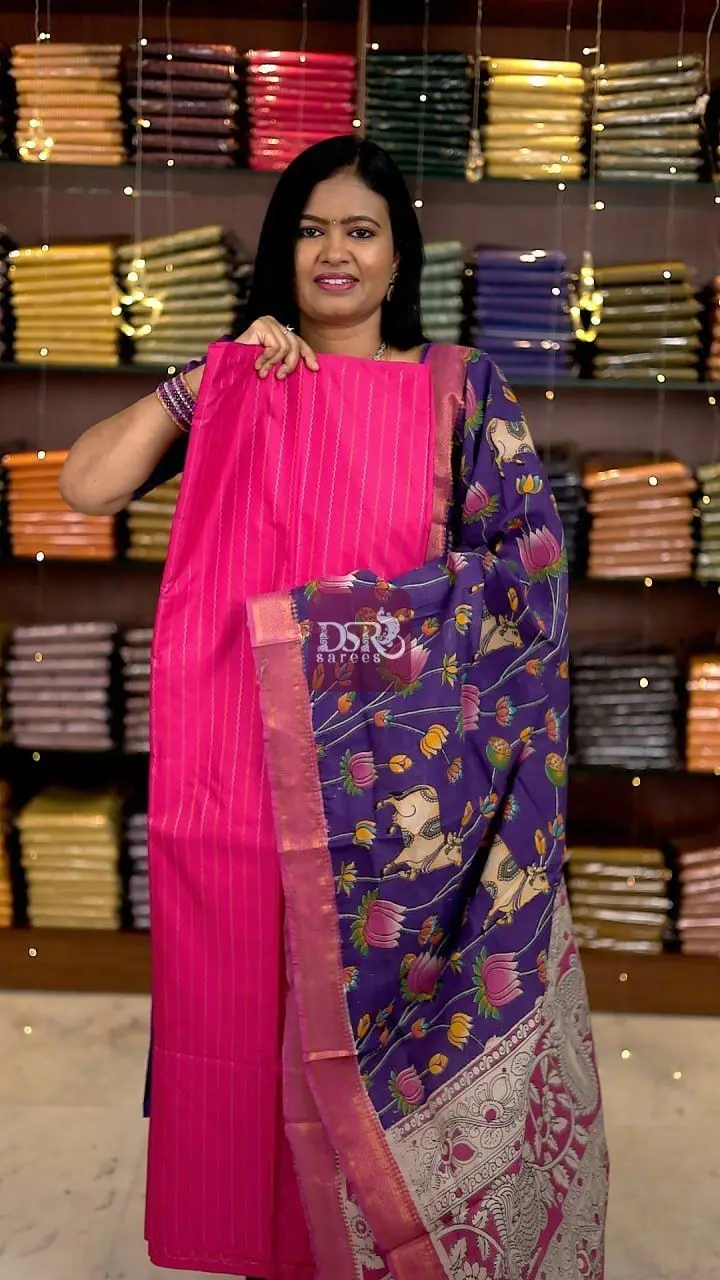 Arani Semi Silk With Nizam Border Dupatta