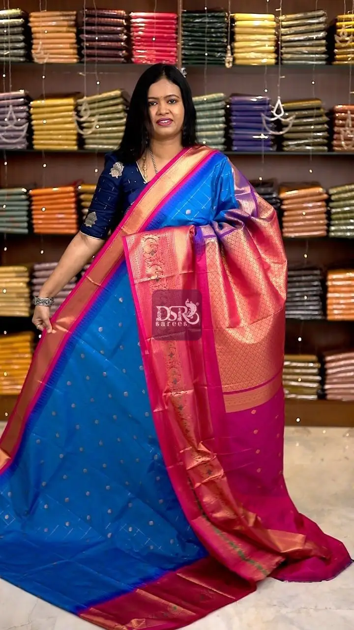 Semi Gadwal Border Sarees