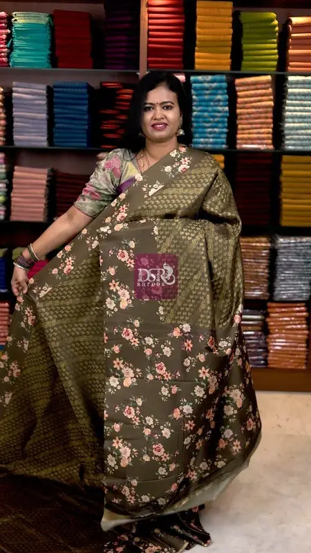 Floral Gaji Banarasi Silk