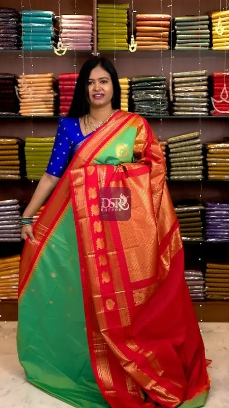 Semi Gadwal Border Sarees