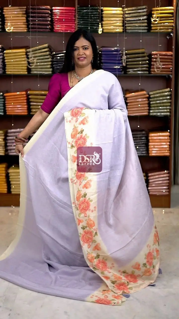 Viscose Digital Print Sarees