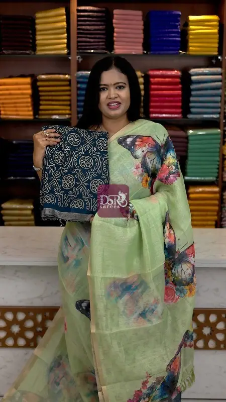 Viscose Chiffon Sarees + Free Saree
