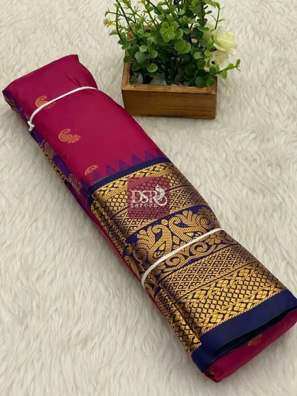 Semi Gadwal Border Sarees