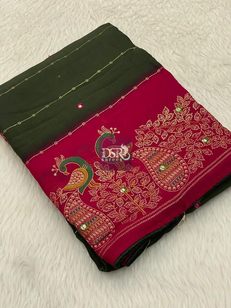 Foil Chiffon sarees -vol1