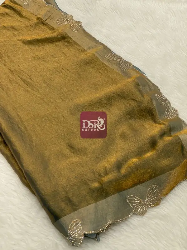 Space Silk With Butterfly Cutwork Border