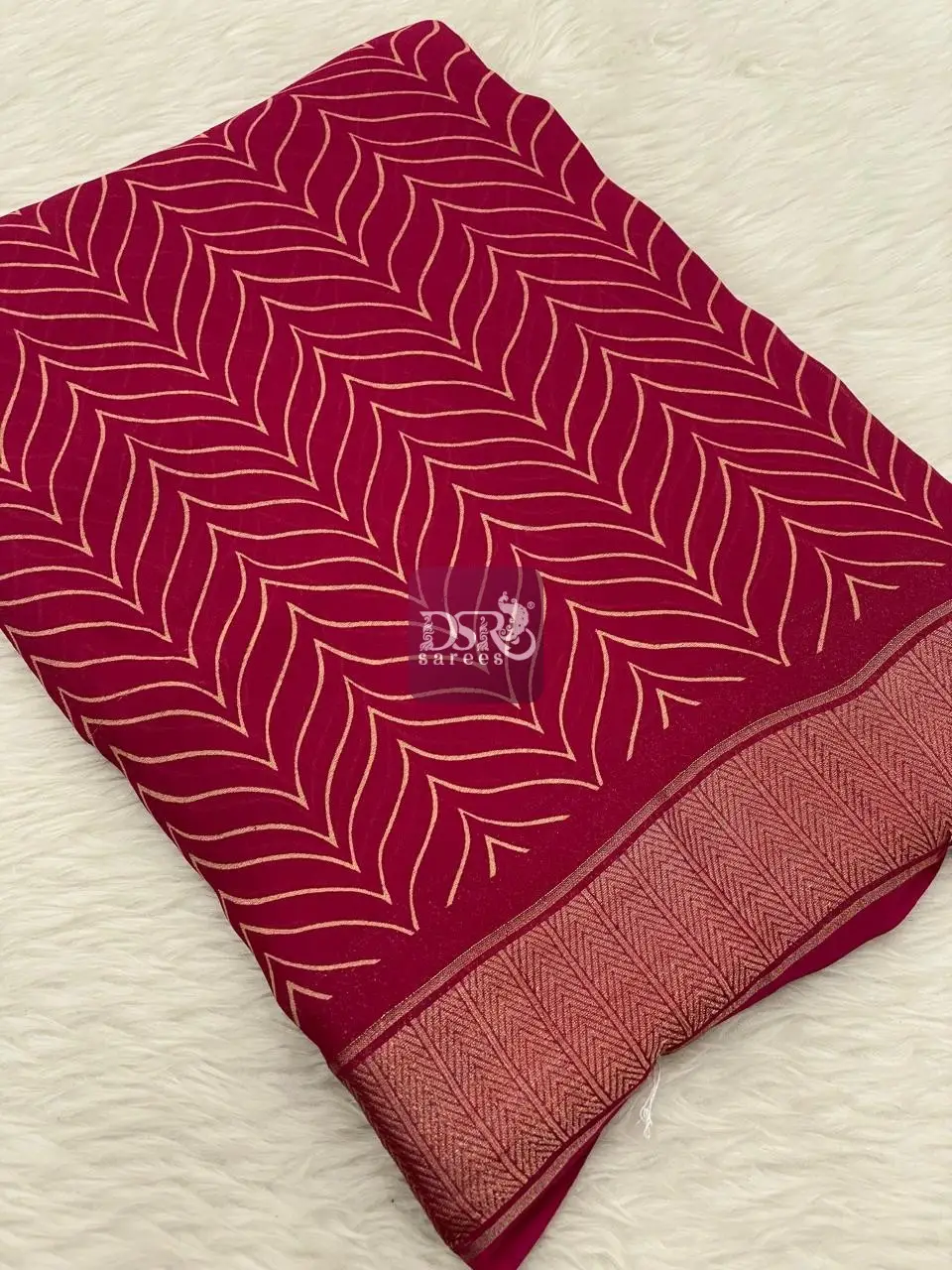 Viscose Chiffon Saree - vol6