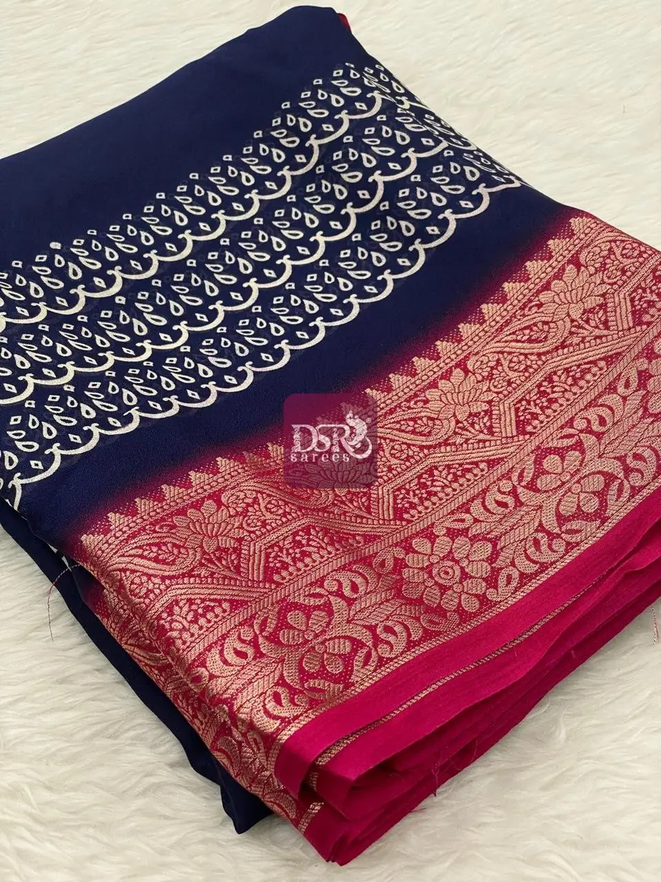 Viscose Chiffon Saree - vol6