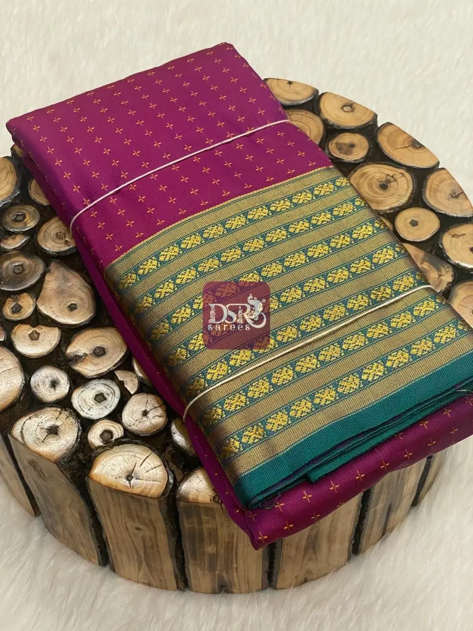 Pooja Dots Semi Silk