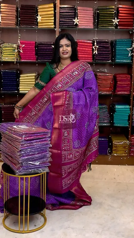 Bandhini Semi Dola Sarees