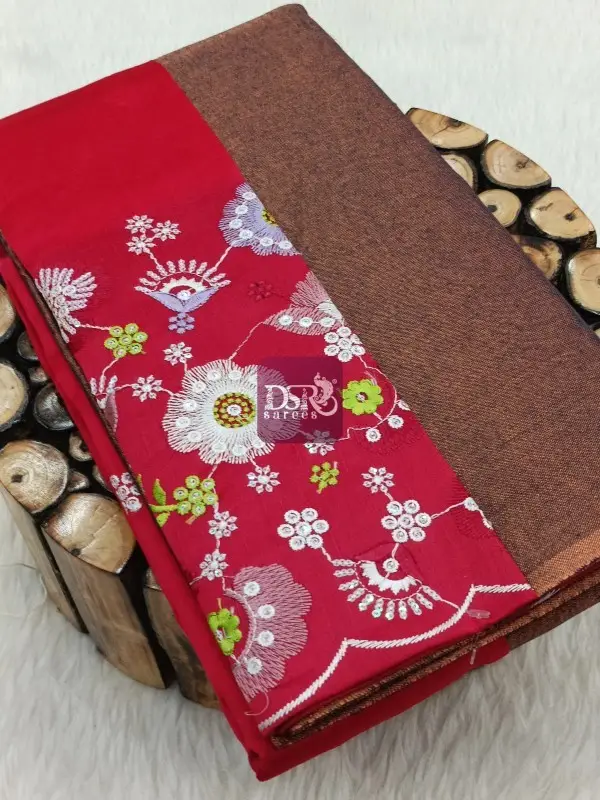 Tissue Saree With Designer Blouse