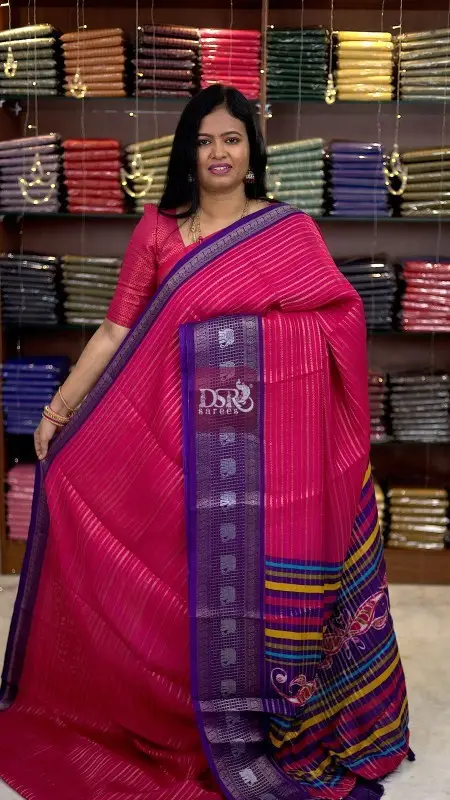 Semi Viscose Crepe Silk Saree