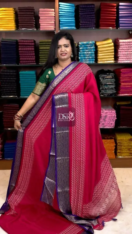 Viscose Chiffon Saree - vol6