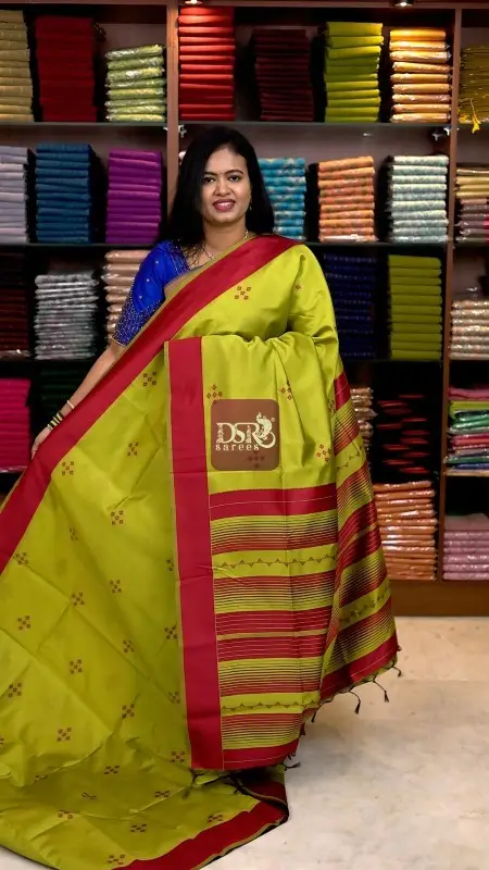 Kanchi Semi Silk Meena Butta Saree