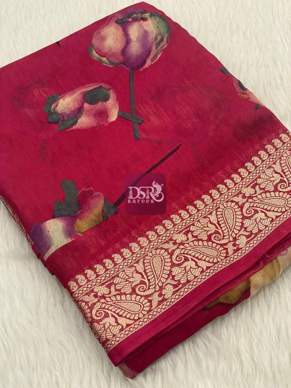 Viscose Chiffon Saree - vol8