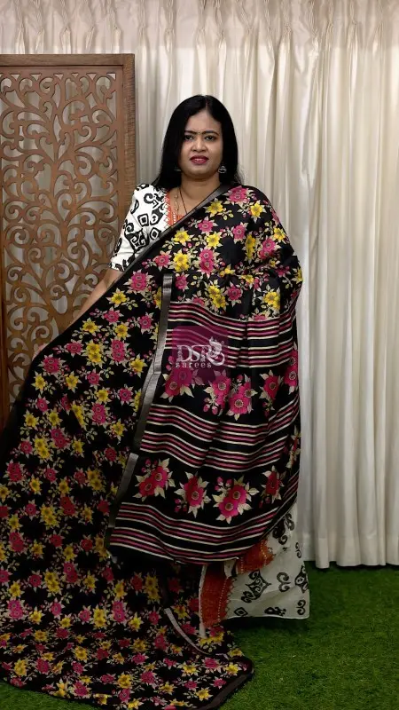 Viscose Chiffon Saree - vol8