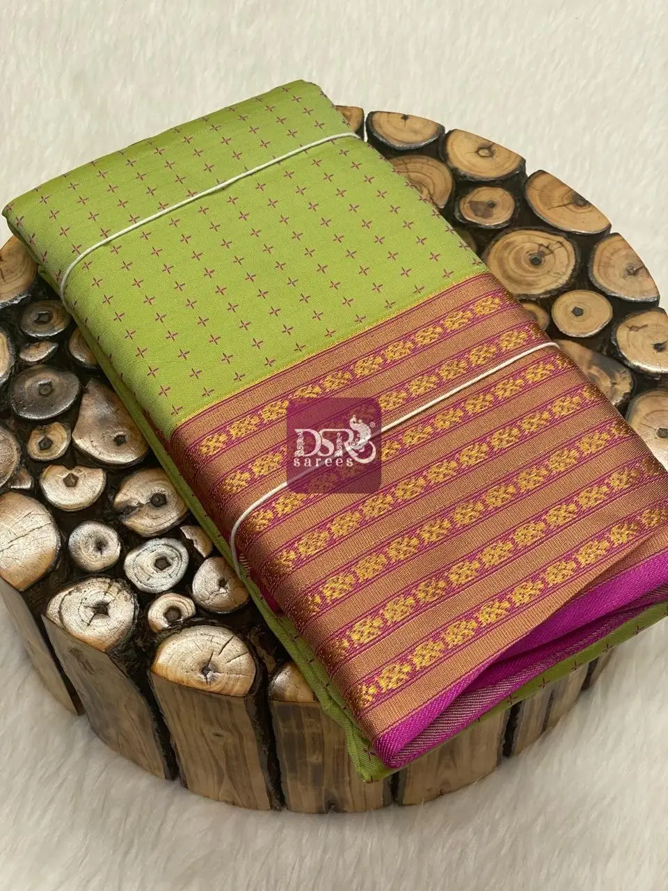 Pooja Dots Semi Silk