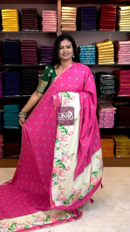 Viscose Digital Print Sarees