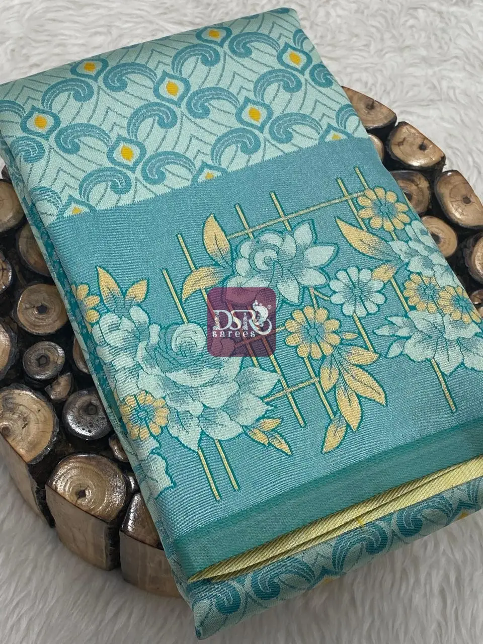 Silver Tissue Semi Silk Sarees