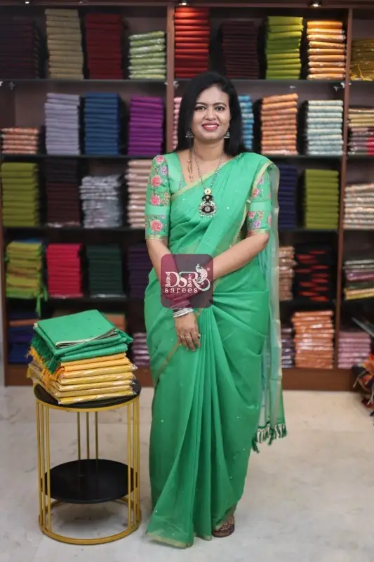Chanderi Sico With Mirror work