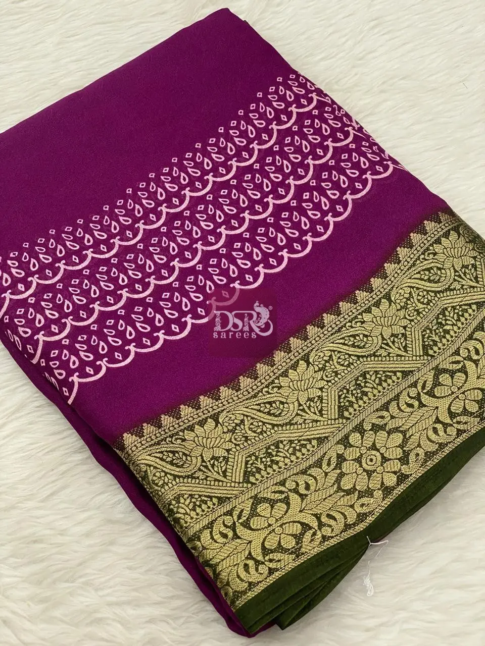 Viscose Chiffon Saree - vol6