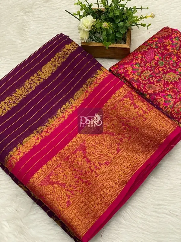 Viscose Crape Silk Saree