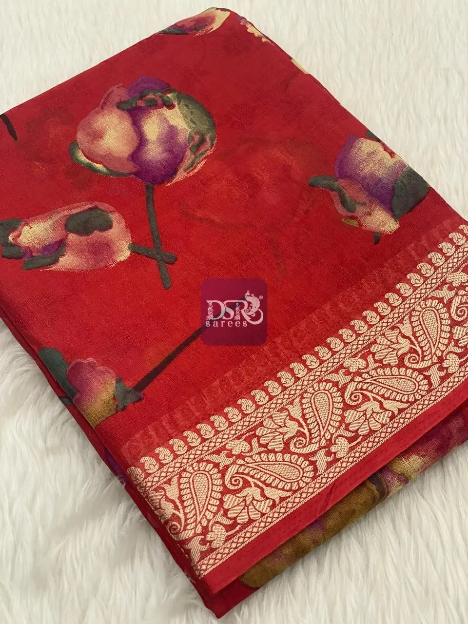 Viscose Chiffon Saree - vol8