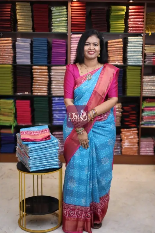 Bandhini Semi Dola Sarees