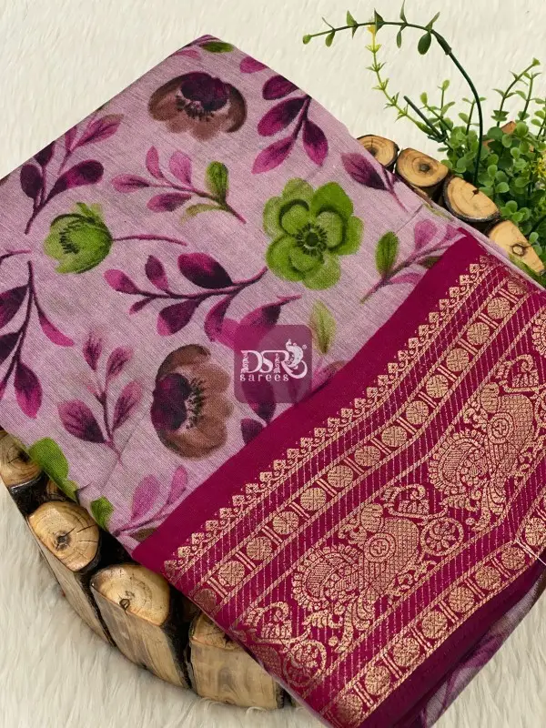 Viscose Reyon Cotton Saree