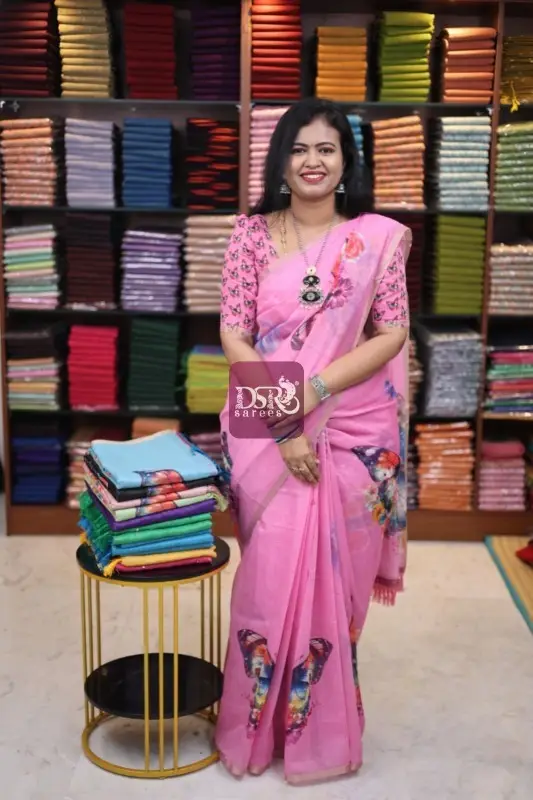 Kalamkari Chanderi Sico Saree