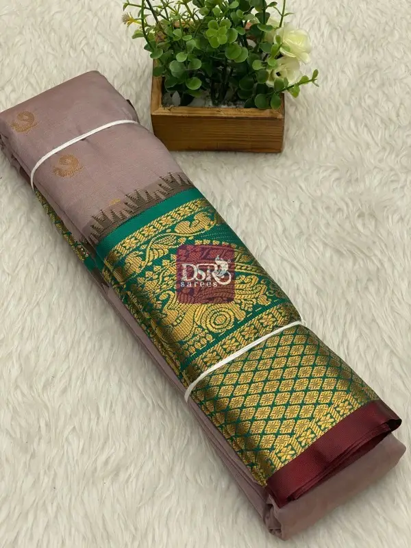 Semi Gadwal Border Sarees