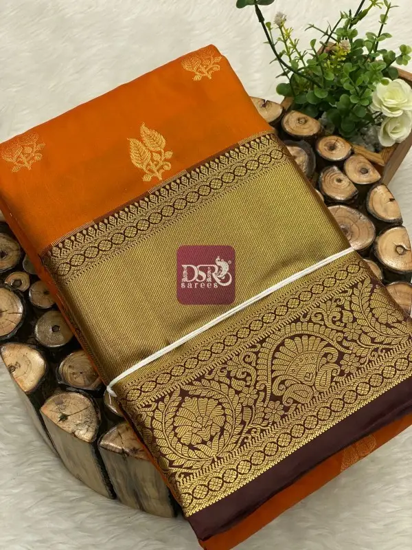 Rust Orange Bridal Sarees