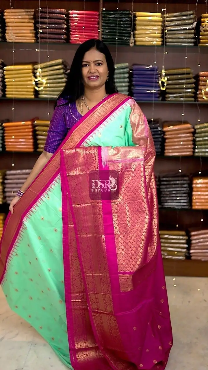 Semi Gadwal Border Sarees
