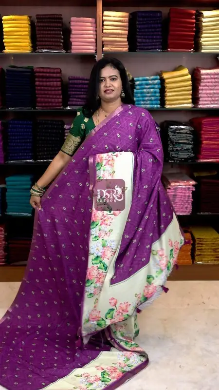 Viscose Digital Print Sarees