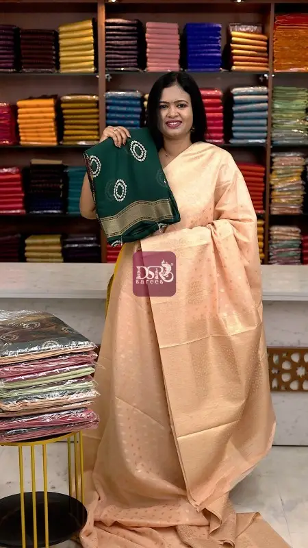 Viscose Chiffon Sarees + Banarasi soft cotton