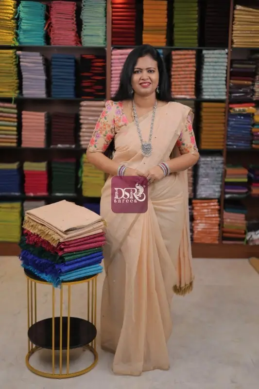 Chanderi Sico With Mirror work
